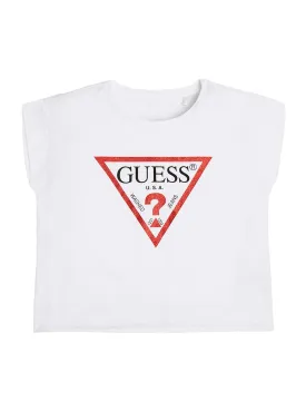 Eco White Logo Cropped T-Shirt (7-16)