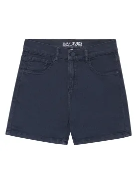Girls Blue Stretch Bull Denim Shorts (7-16)