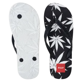 Men's Huf Plant Life Slippers (Black/White)