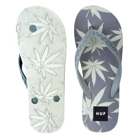 Men's Huf Plant Life Slippers (Grey/Light Grey)