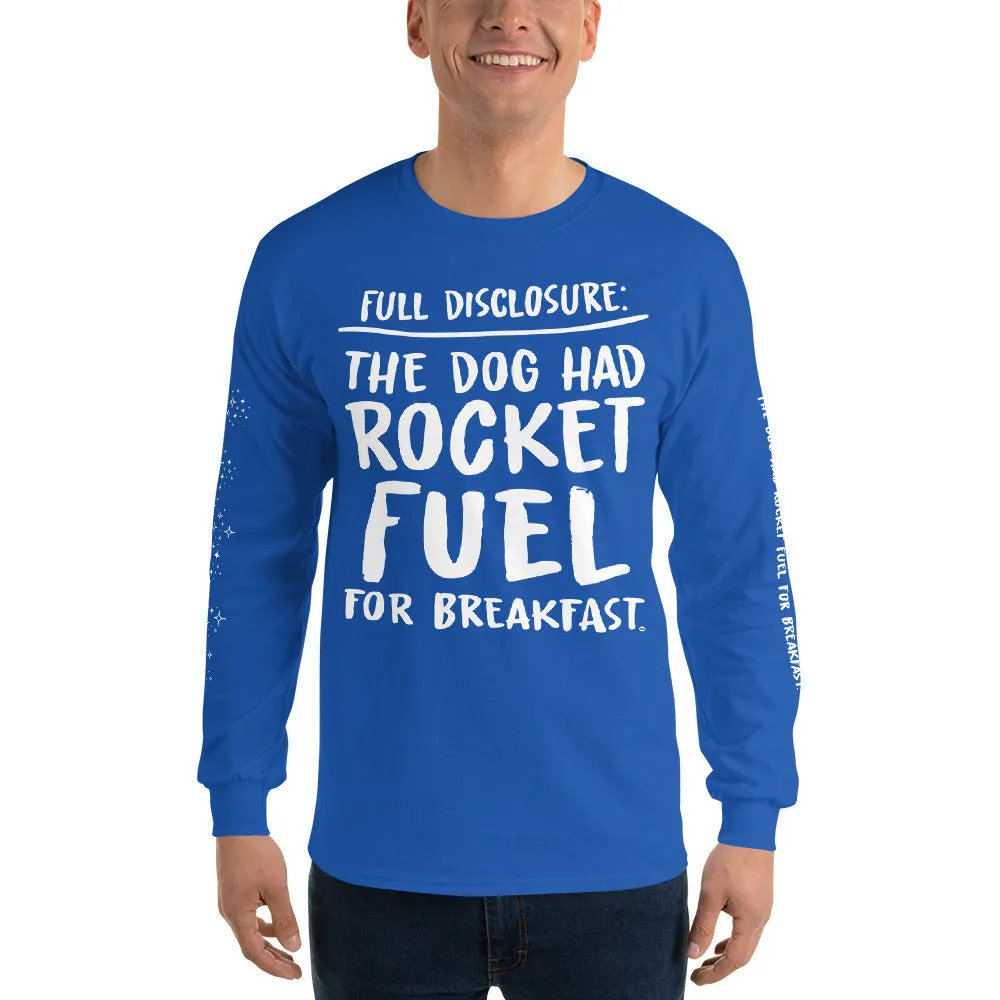 men's long sleeve tee: rocket fuel super edition