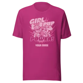 PAW Patrol Girl Pup Power Personalized Adult Short Sleeve T-Shirt