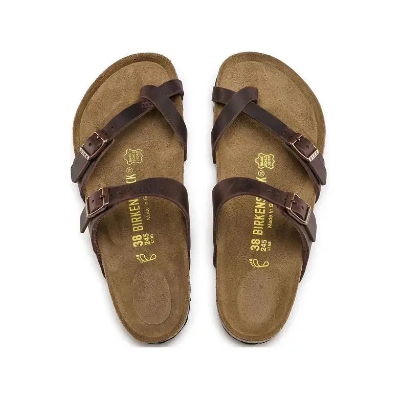 Women’s Birkenstock Mayari Oiled Leather – Elegant Sandal with Supportive Comfort
